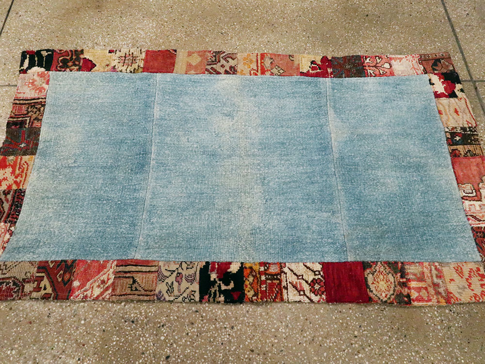 Modern Turkish Anatolian Patchwork Throw Rug, No.15872 - Staging