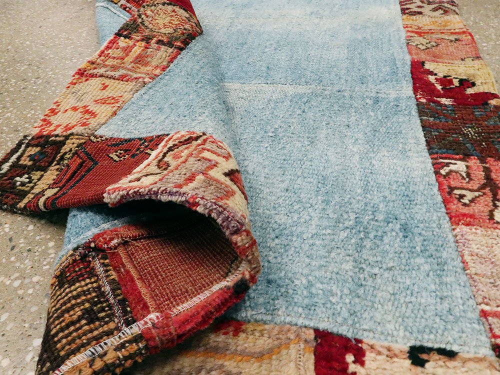 Modern Turkish Anatolian Patchwork Throw Rug, No.15872 - Staging