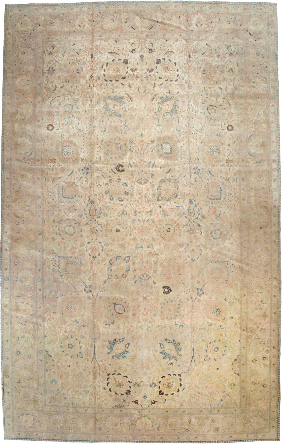 Antique Persian Tabriz Carpet, No.15895 - Staging