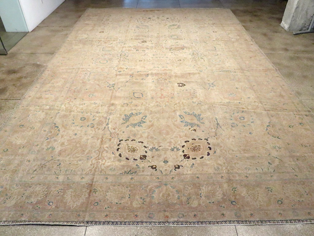 Antique Persian Tabriz Carpet, No.15895 - Staging