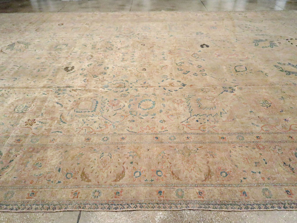 Antique Persian Tabriz Carpet, No.15895 - Staging