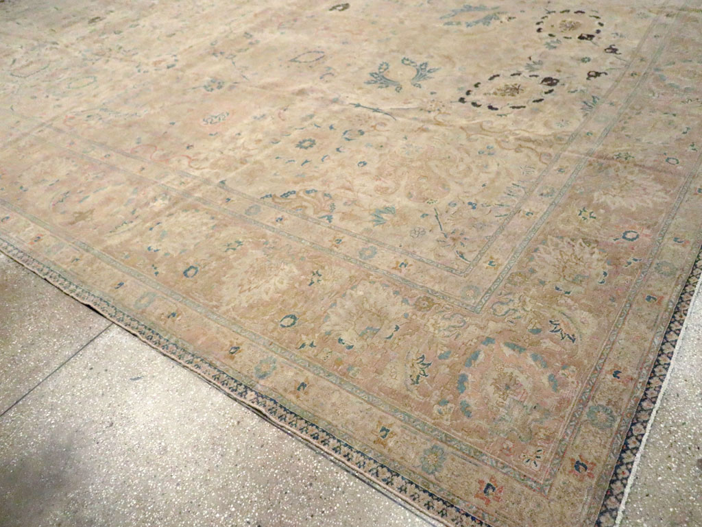 Antique Persian Tabriz Carpet, No.15895 - Staging