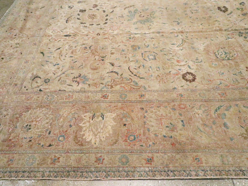Antique Persian Tabriz Carpet, No.15895 - Staging