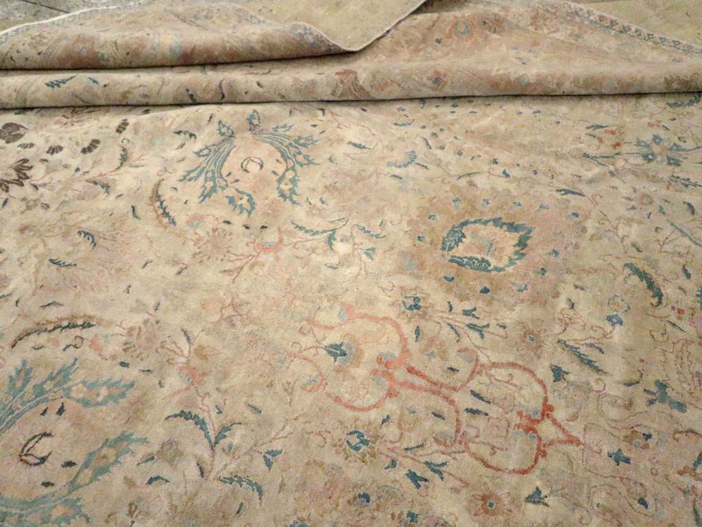 Antique Persian Tabriz Carpet, No.15895 - Staging
