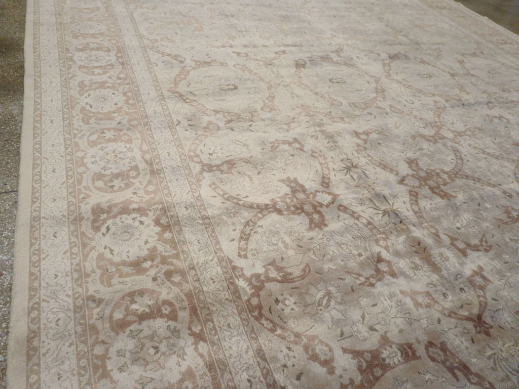 Antique Persian Tabriz Carpet, No.15897 - Staging