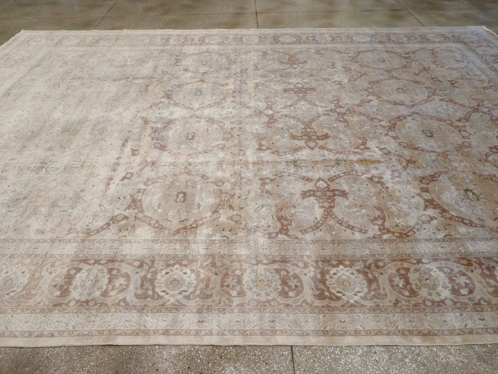 Antique Persian Tabriz Carpet, No.15897 - Staging