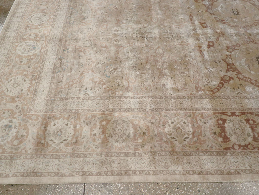 Antique Persian Tabriz Carpet, No.15897 - Staging