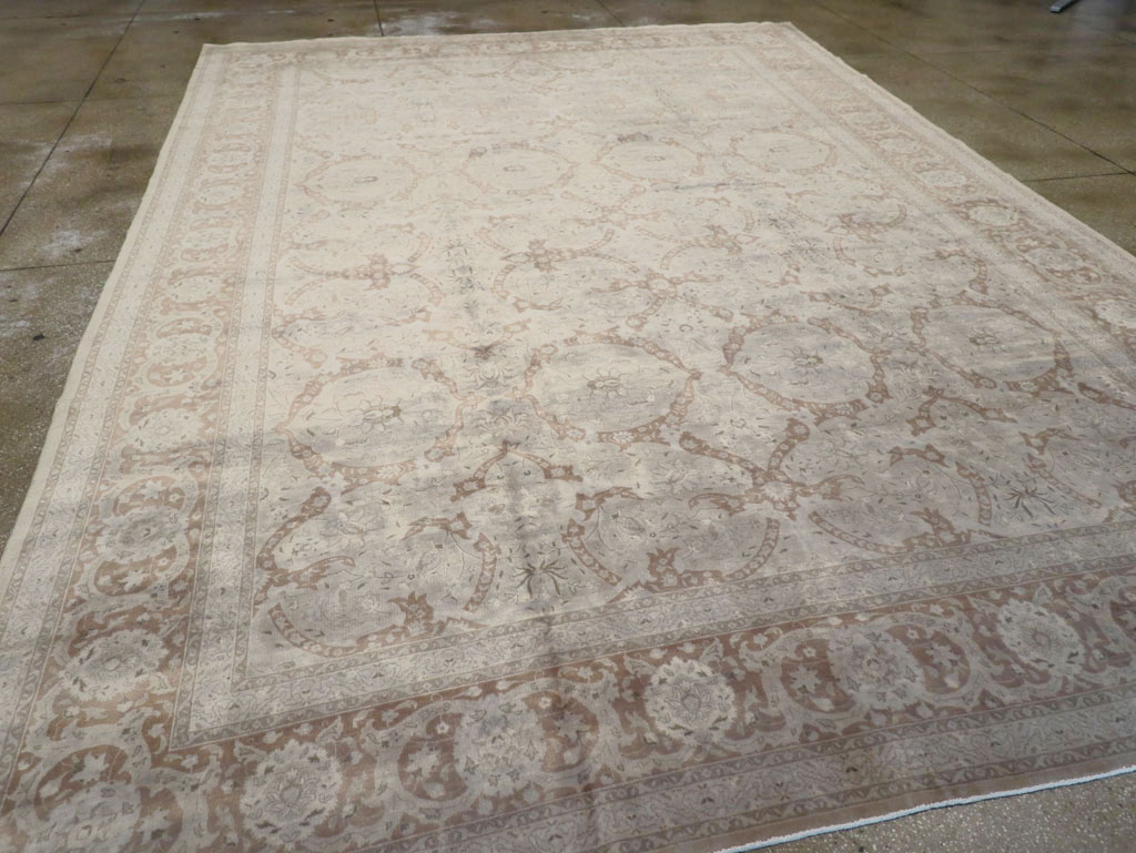 Antique Persian Tabriz Carpet, No.15897 - Staging