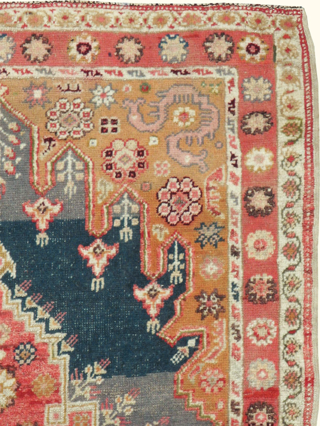Antique Turkish Oushak Rug, No.15909 - Staging