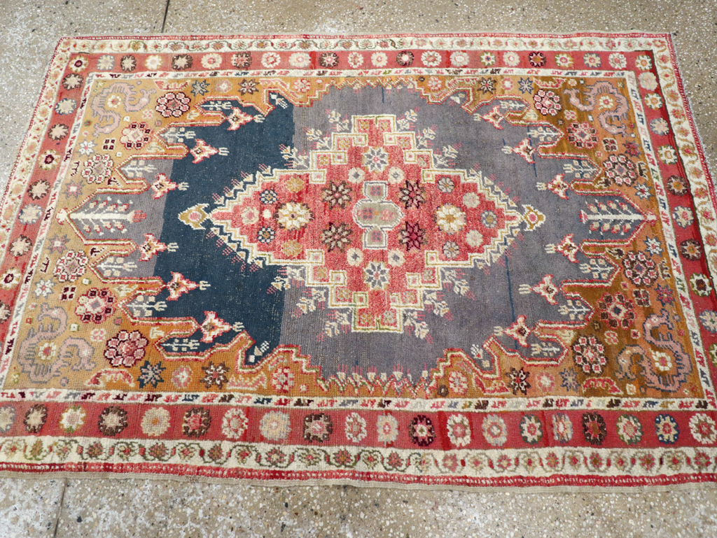 Antique Turkish Oushak Rug, No.15909 - Staging