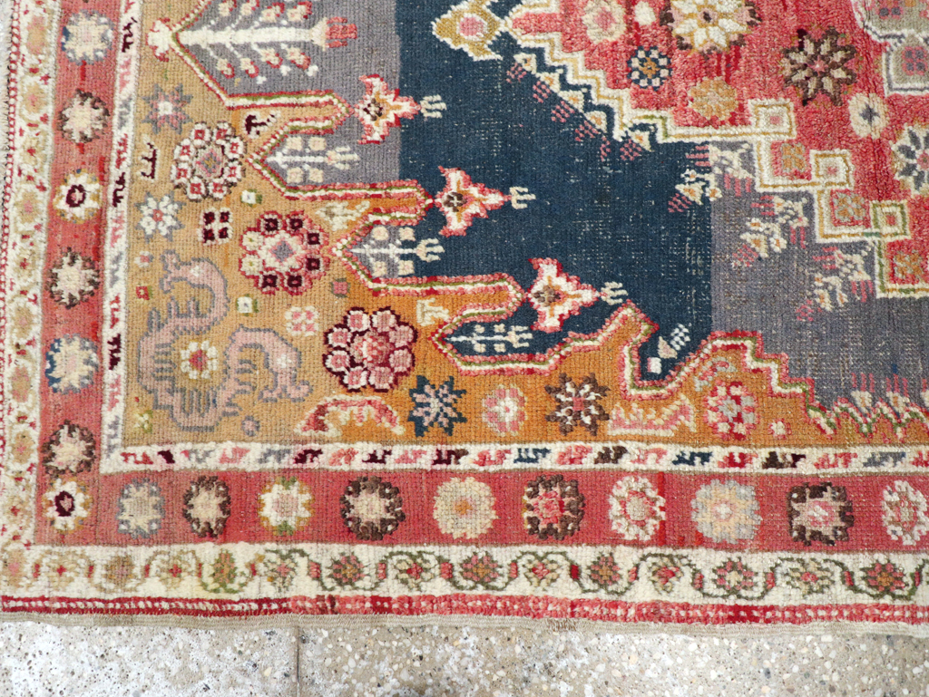 Antique Turkish Oushak Rug, No.15909 - Staging