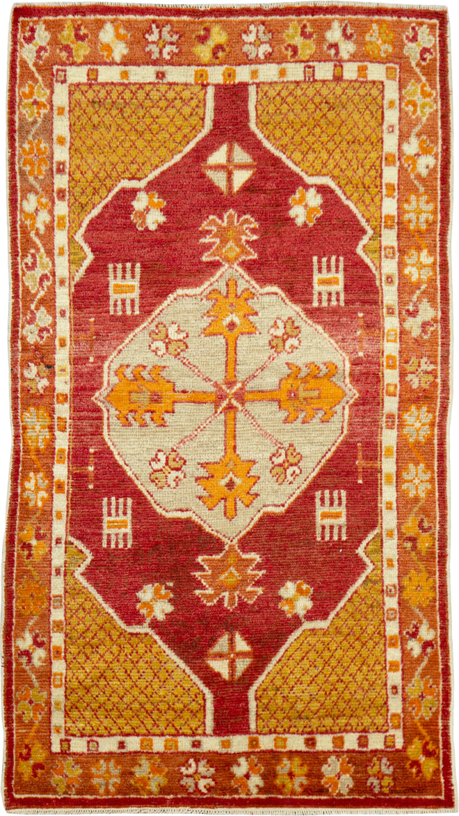 Vintage Turkish Oushak Rug, No.15912 - Staging