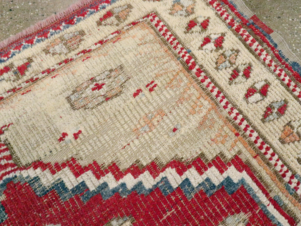 Vintage Turkish Ghiordes Rug, No.15914 - Staging