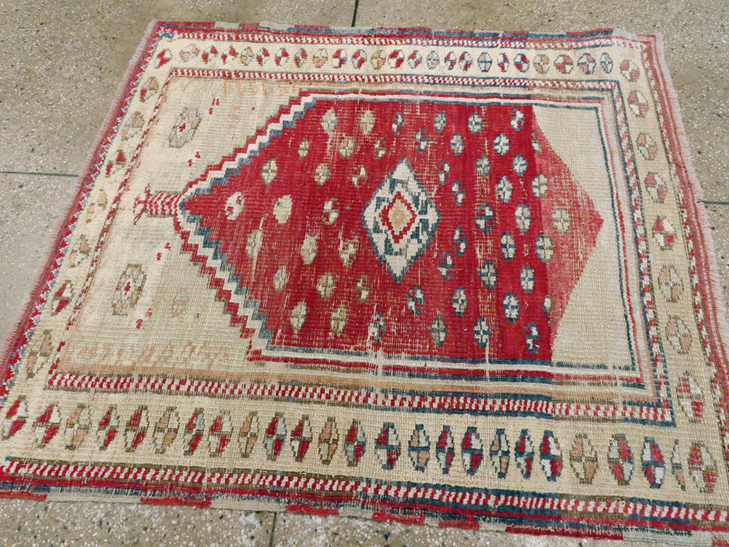 Vintage Turkish Ghiordes Rug, No.15914 - Staging