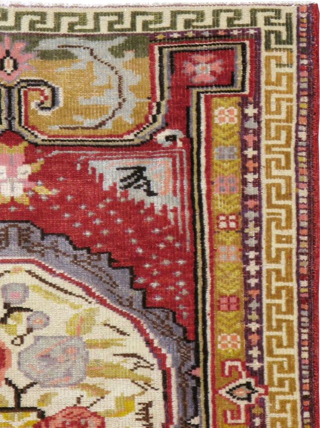 Vintage Turkish Ghiordes Rug, No.15916 - Staging