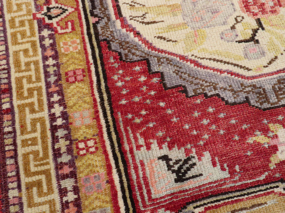 Vintage Turkish Ghiordes Rug, No.15916 - Staging