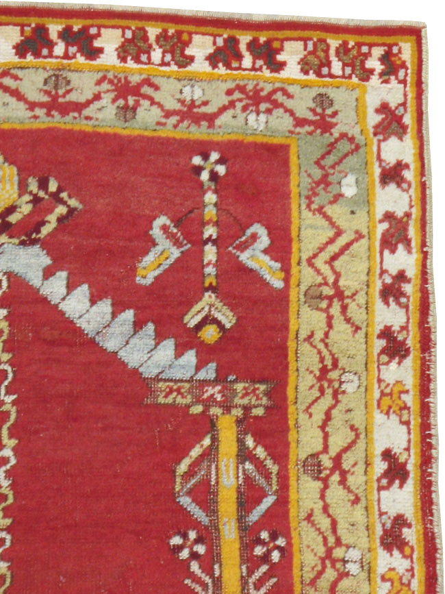 Antique Turkish Ghiordes Rug, No.15924 - Staging