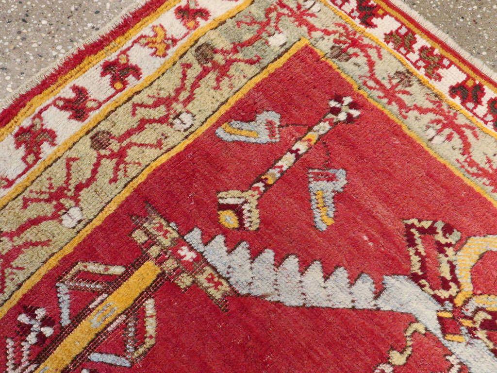 Antique Turkish Ghiordes Rug, No.15924 - Staging