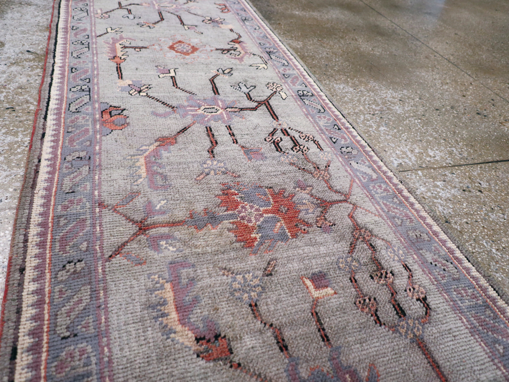 Antique Turkish Oushak Runner, No.15931 - Staging