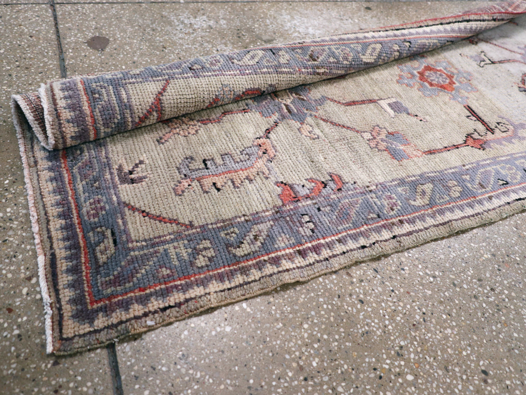 Antique Turkish Oushak Runner, No.15931 - Staging