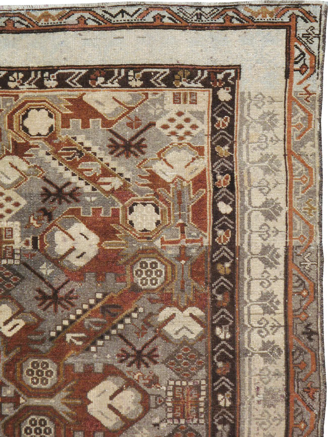 Antique Caucasian Zeikhour Carpet, No.15935 - Staging