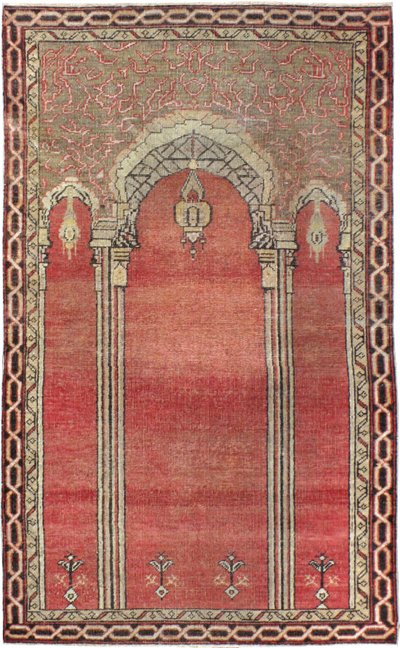 Antique Turkish Oushak Rug, No.15937 - Staging