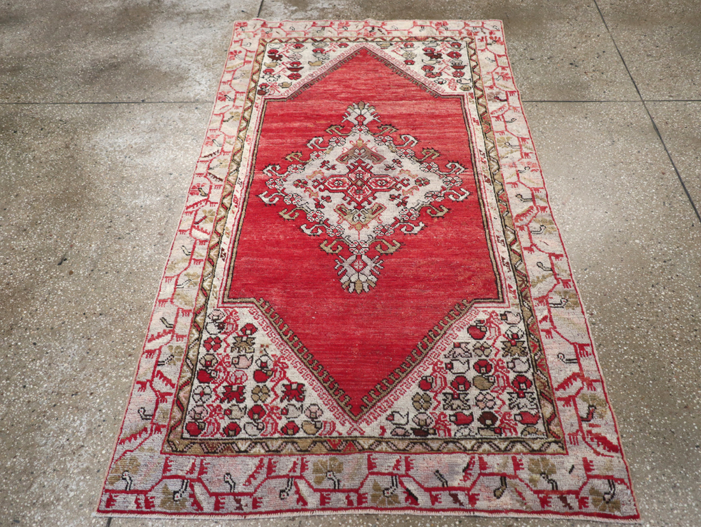 Vintage Turkish Oushak Rug, No.15939 - Staging