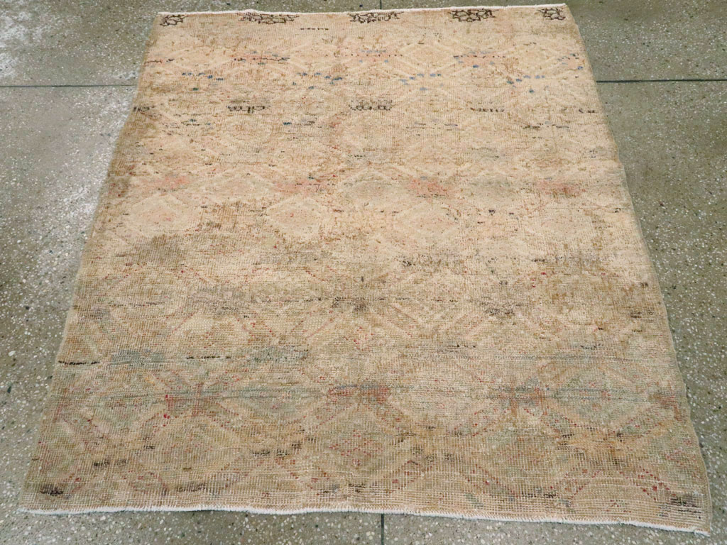 Vintage Turkish Anatolian Square Rug, No.15961 - Staging