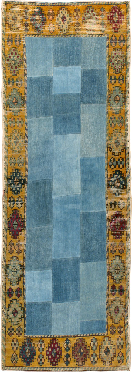 Modernist Patchwork Flatweave Kilim, No.15966 - Staging