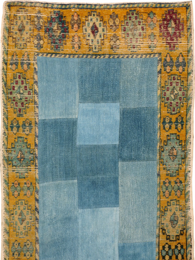Modernist Patchwork Flatweave Kilim, No.15966 - Staging