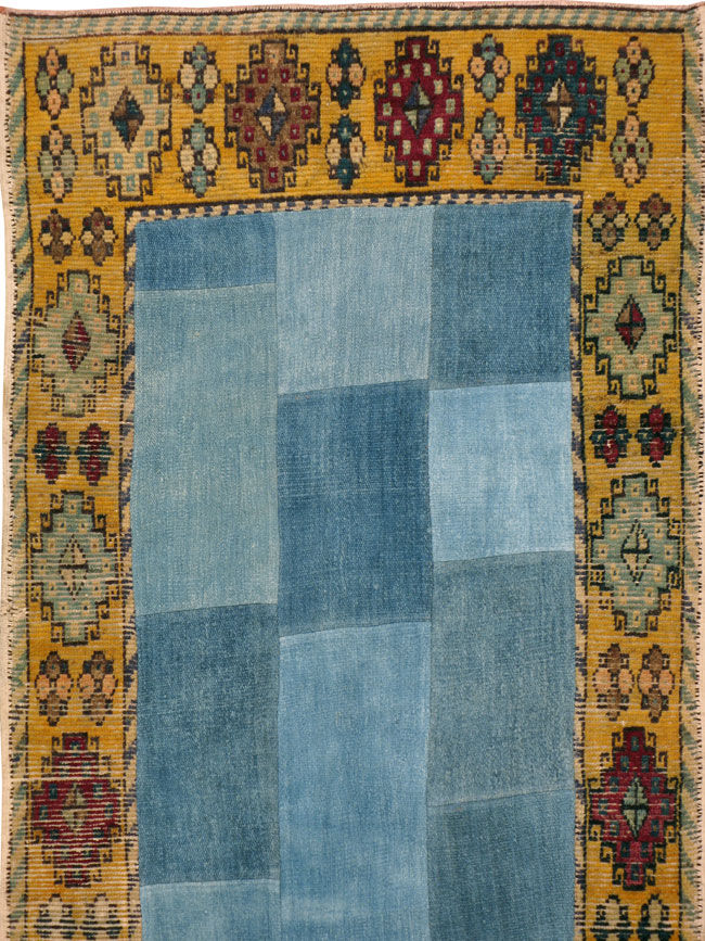 Modernist Patchwork Flatweave Kilim, No.15966 - Staging