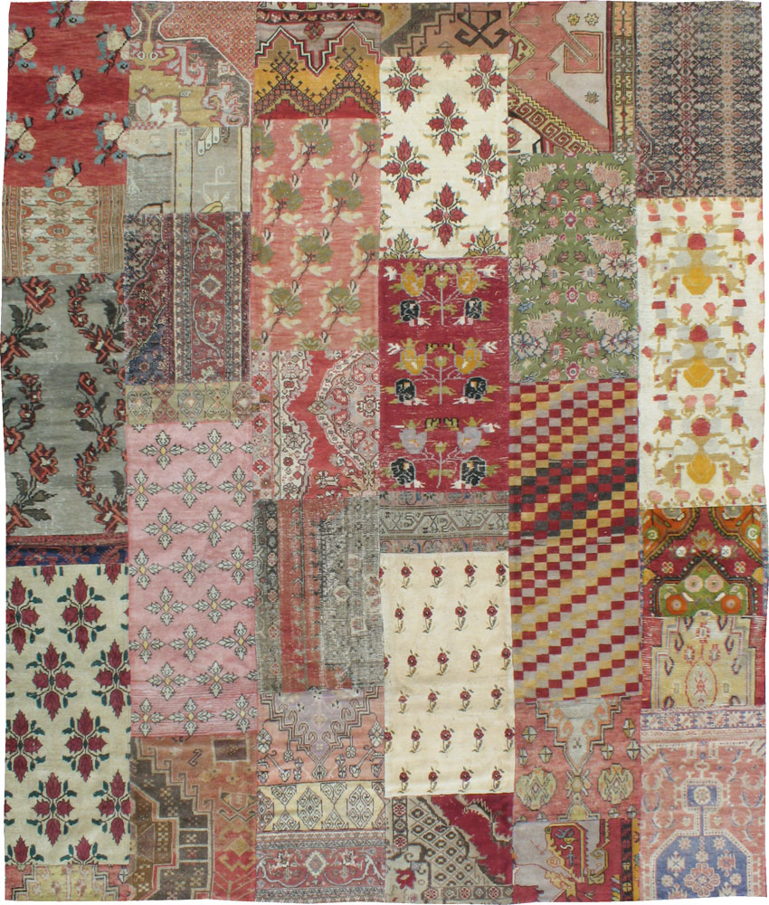 Vintage Turkish Anatolian Patchwork carpet, No.15968 - Staging