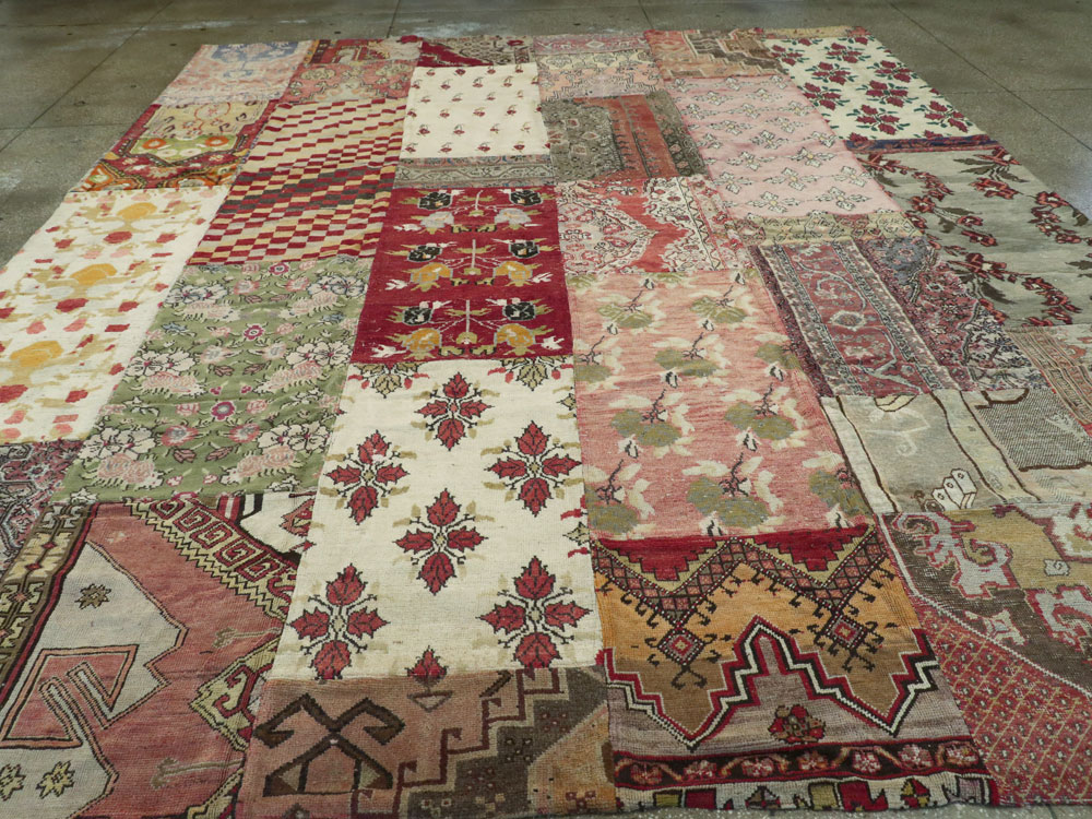 Vintage Turkish Anatolian Patchwork carpet, No.15968 - Staging