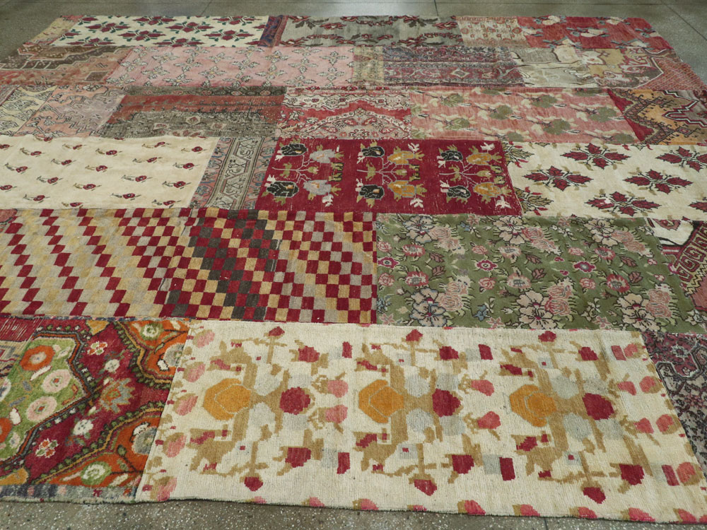 Vintage Turkish Anatolian Patchwork carpet, No.15968 - Staging