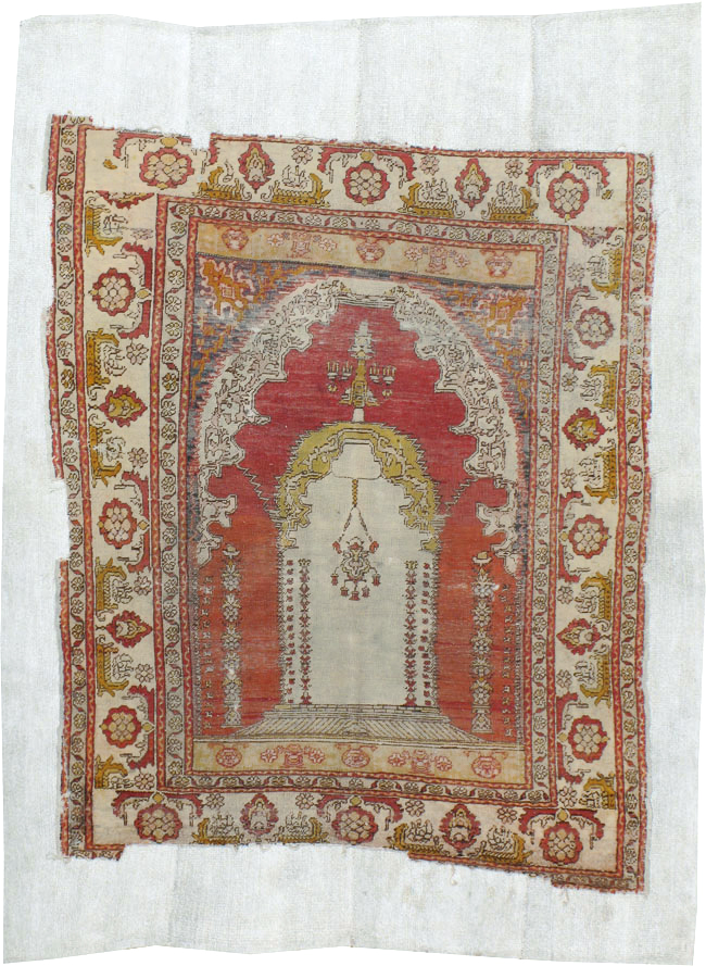 Antique Turkish Ghiordes Rug, No.15972 - Staging