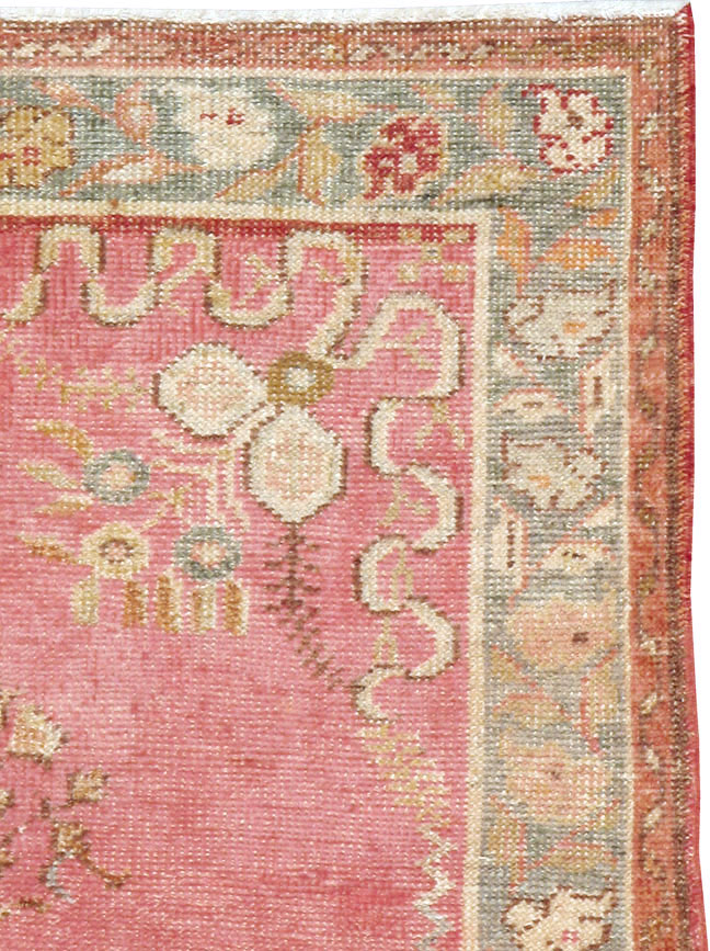 Antique Turkish Oushak Rug, No.15988 - Staging