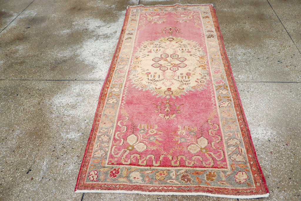 Antique Turkish Oushak Rug, No.15988 - Staging