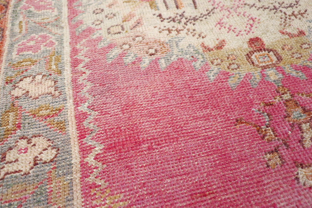 Antique Turkish Oushak Rug, No.15988 - Staging