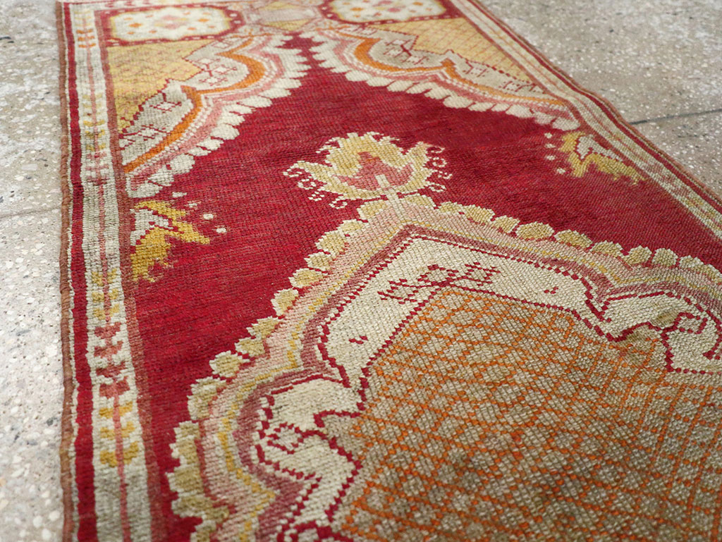 Vintage Turkish Oushak Rug, No.15996 - Staging
