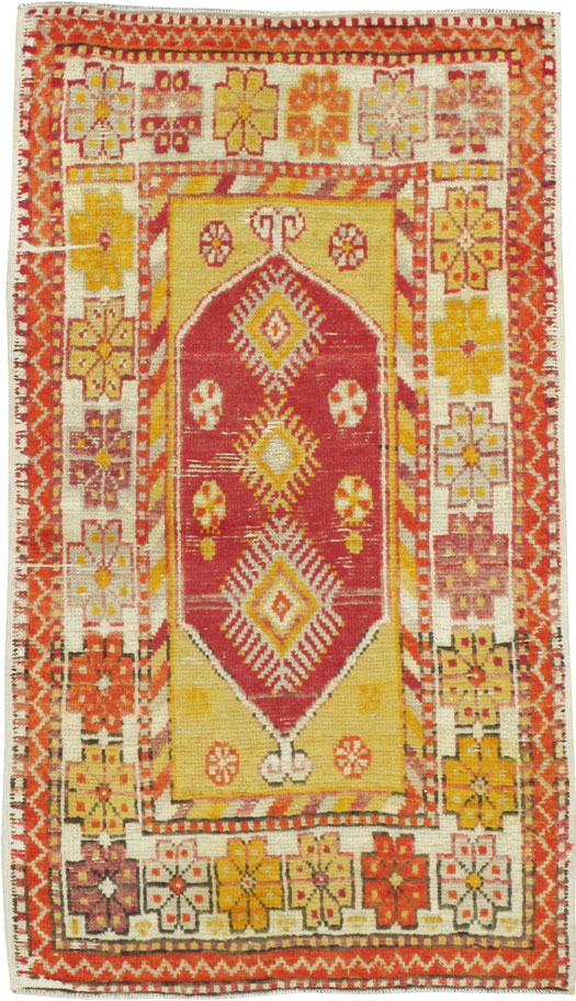 Vintage Turkish Oushak Rug, No.16002 - Staging