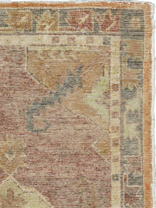 Antique Turkish Oushak Rug, No.16005 - Staging