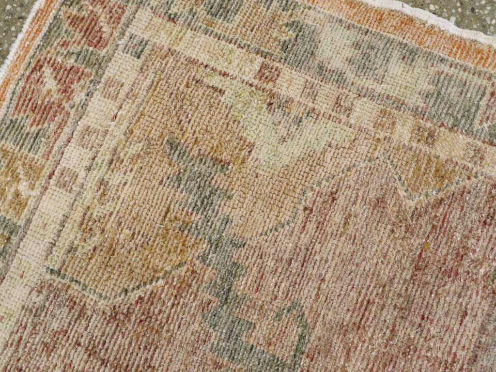 Antique Turkish Oushak Rug, No.16005 - Staging