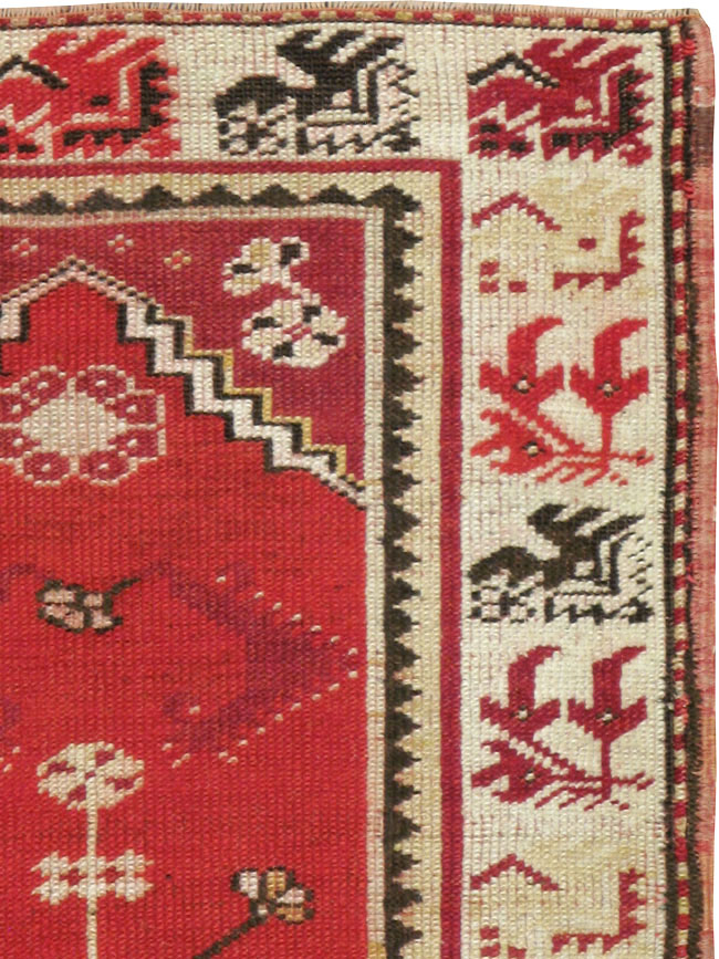Vintage Turkish Oushak Throw Rug, No.16010 - Staging