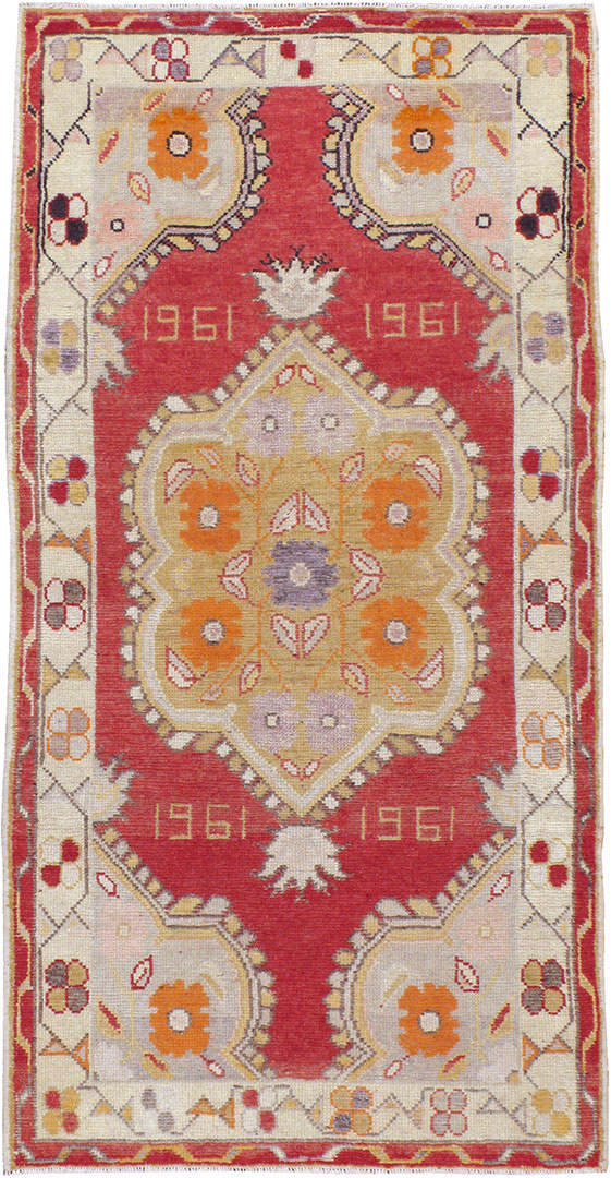 Vintage Turkish Oushak Rug, No.16019 - Staging