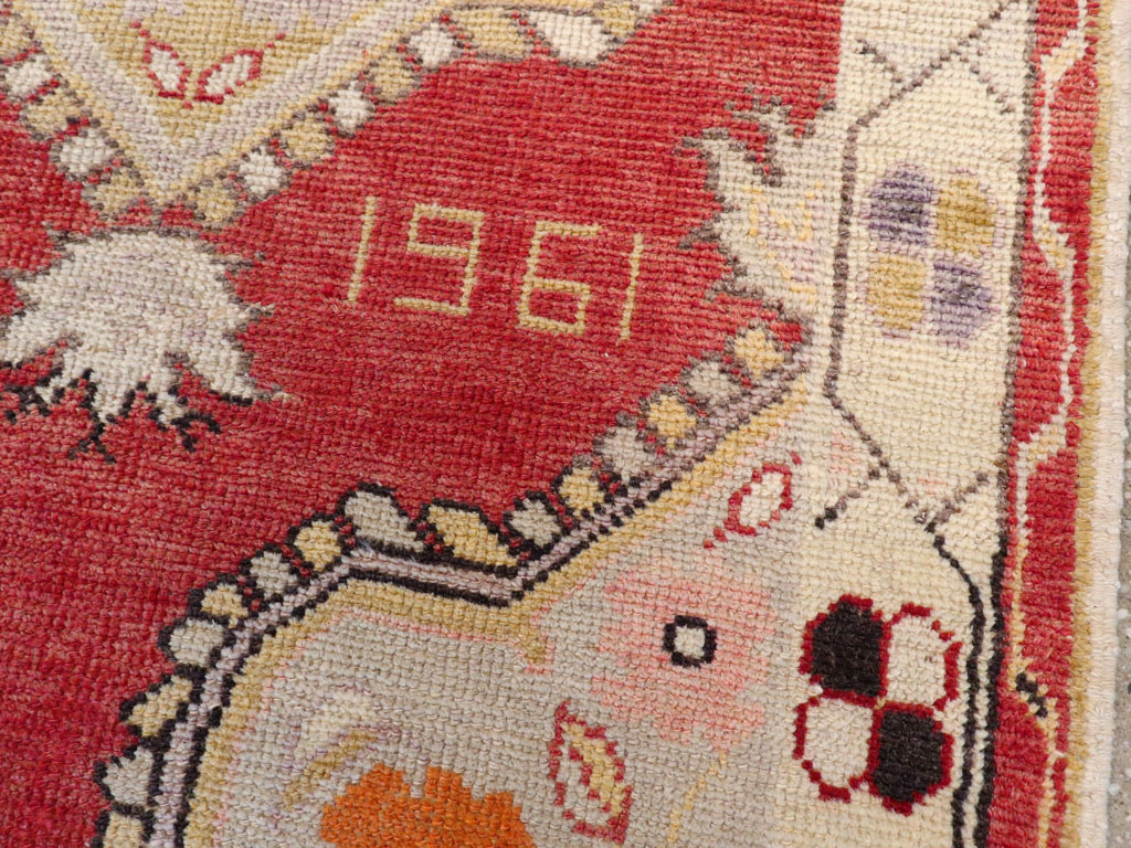 Vintage Turkish Oushak Rug, No.16019 - Staging