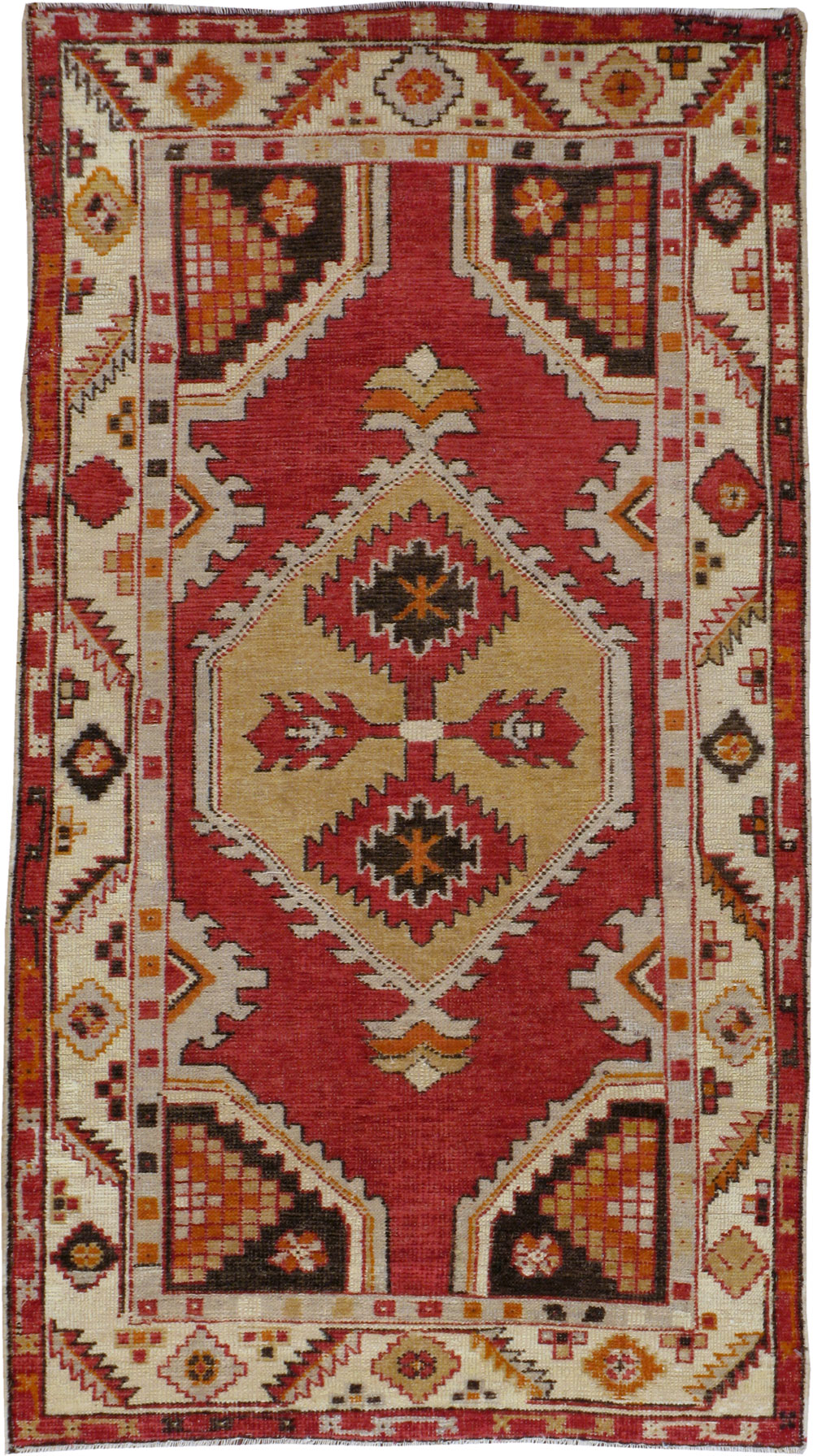 Vintage Turkish Oushak Rug, No.16021 - Staging