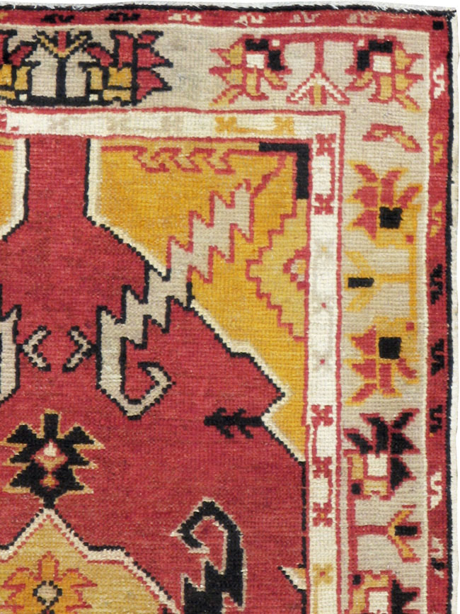 Vintage Turkish Oushak Rug, No.16024 - Staging