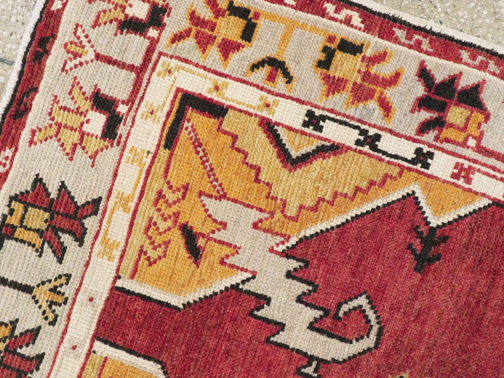 Vintage Turkish Oushak Rug, No.16024 - Staging
