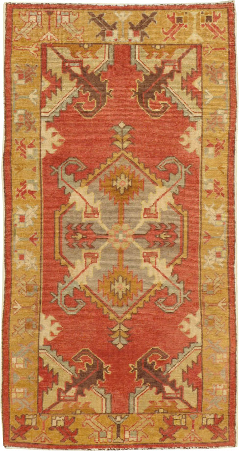 Vintage Turkish Oushak Rug, No.16031 - Staging