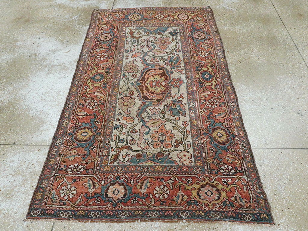 Antique Persian Kurdish Rug, No.16043 - Staging